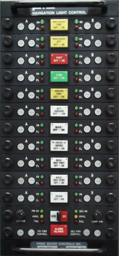Type 8012 Navigation Light Control Panel