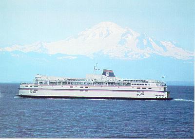 MV Queen of Victoria with Mount Baker
